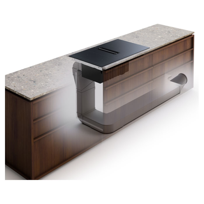 Индукционен плот с вградена вентилация Electrolux ECC83410CK Серия 600 Bridge, 80 см