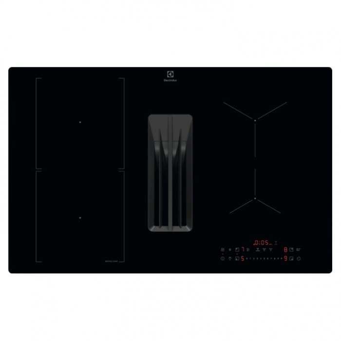 Индукционен плот с вградена вентилация Electrolux ECC83410CK Серия 600 Bridge, 80 см