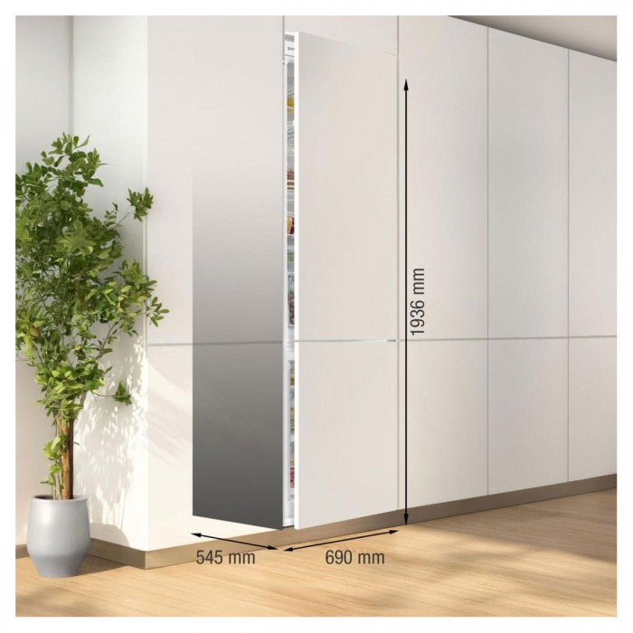 Комбиниран хладилник с фризер Gorenje NRKI619D61WFE, 194 см.