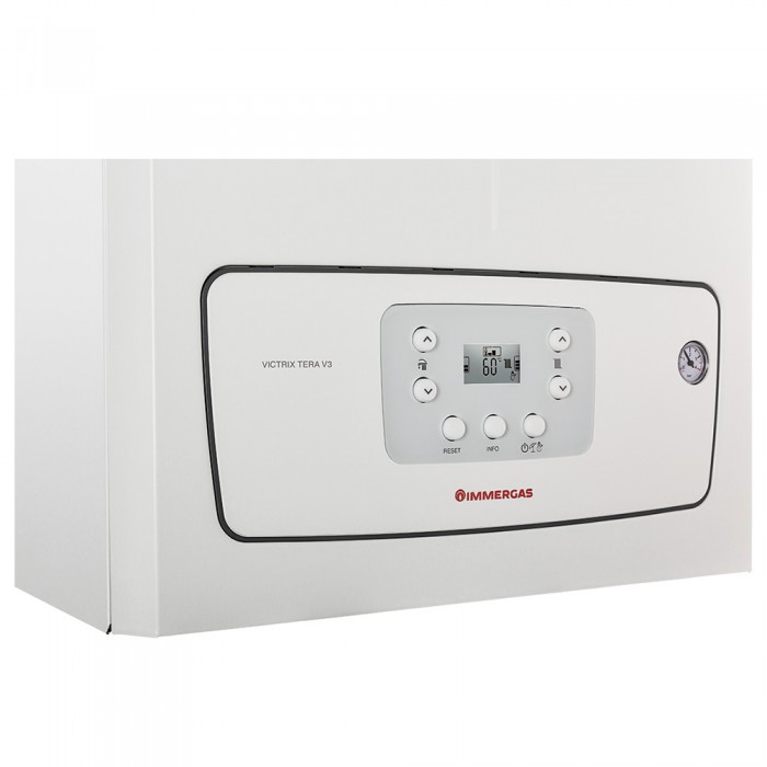 Газов котел Immergas Victrix Tera V3 28 EU + димоотвод, 24/28 kW, двуконтурен