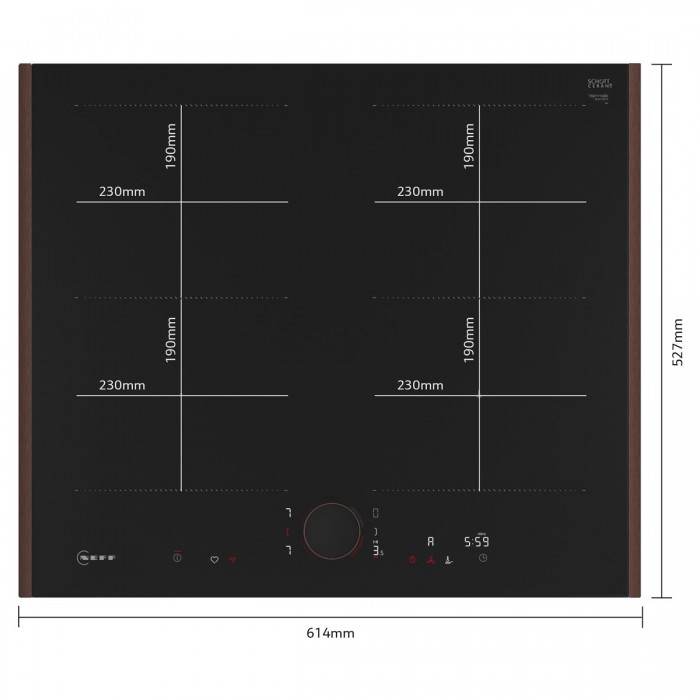 Индукционен плот за вграждане Neff T66YYY4B0 Серия N90 Flex Design, 60 см