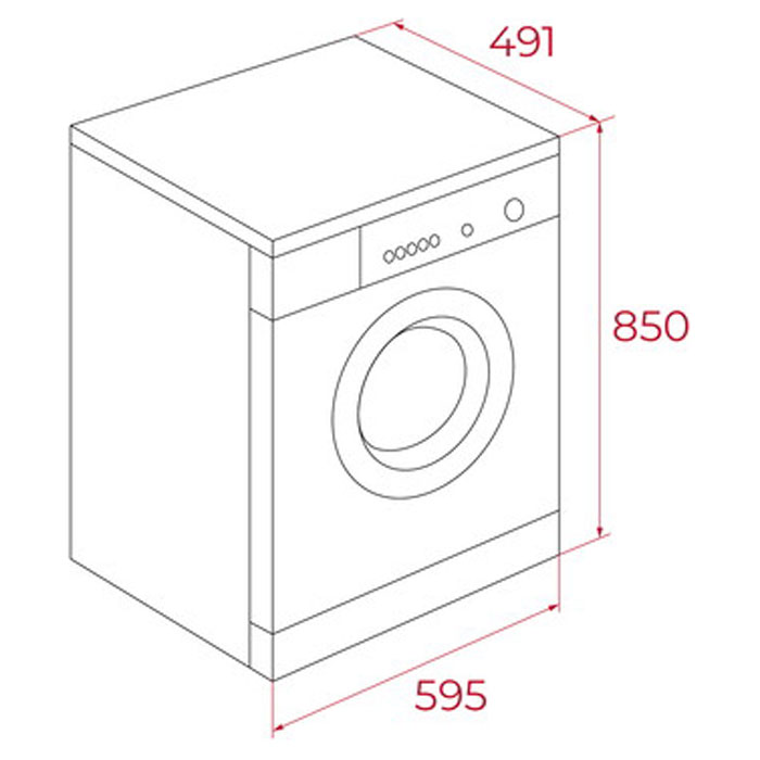 Пералня Teka WMK 40840 WH, 1400 обр/мин, 8 кг