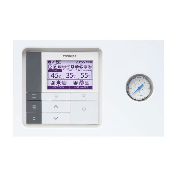 Термопомпа Toshiba Estia Compact HWT-1401XWHT9W-E/HWT-1401H8W-E, 14 kW, отопление, охлаждане и БГВ